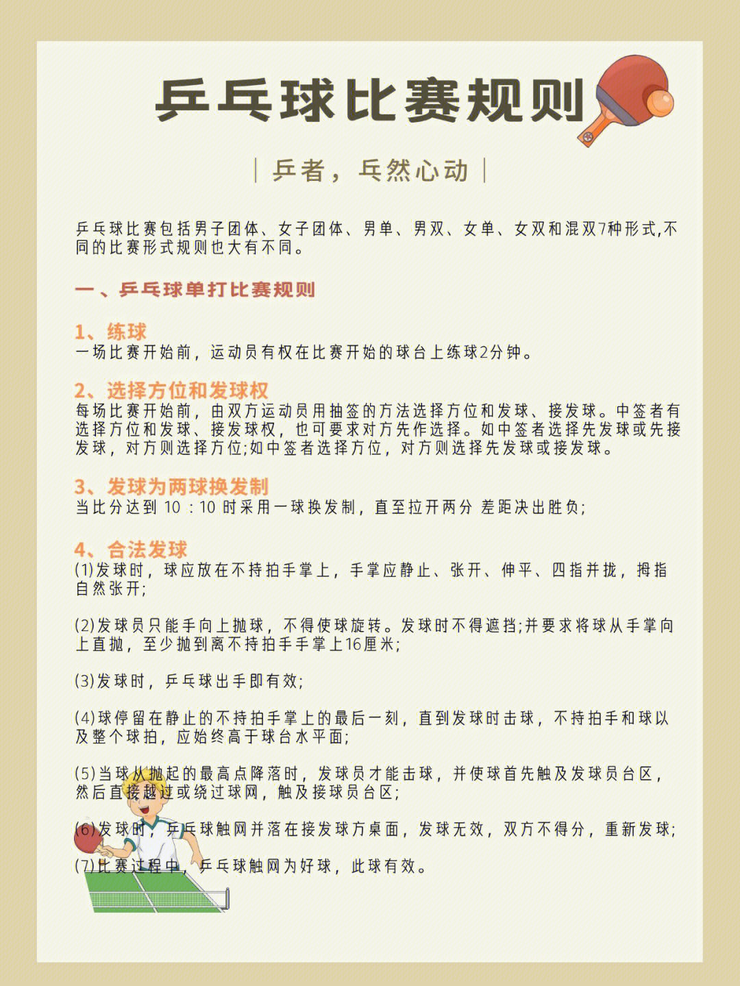 乒乓球比赛规则详解，从入门到精通，励志之路开启胜利之门